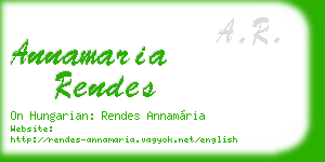 annamaria rendes business card
